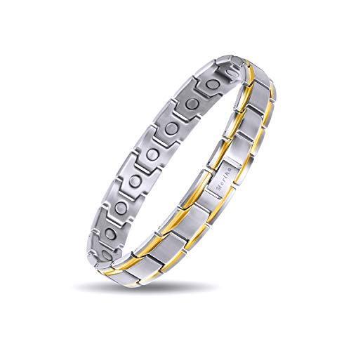 Moriha ブレスレット ゲルマニウム ブレスレット メンズ 静電気除去 サイズ調整ピン付属