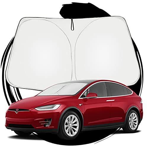 Ruiya テスラ モデルx 専用 サンシェード フロントガラス用 パラソル 車用サンシェード Uvカット 日よけ 車中泊 折り畳み式 カスタム パー Dnusgdlobg 自転車 Tdsc Sn