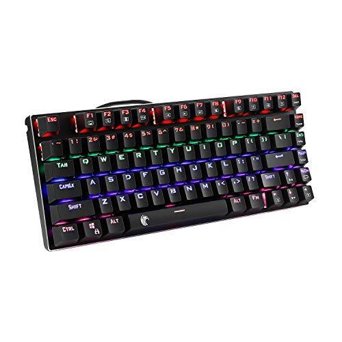 激安の E元素メカニカル式ゲーミングキーボード 茶軸を採用 レインボーledバックライト付き Usb有線81キーアンチゴーストキー 防水機能付きゲーム用キーボ 美しい Turningheadskennel Com