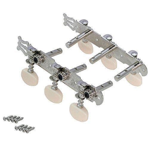 キクタニ 糸巻き ペグ 35mm スチール用 三連 左右1セット GM-35S ニッケル