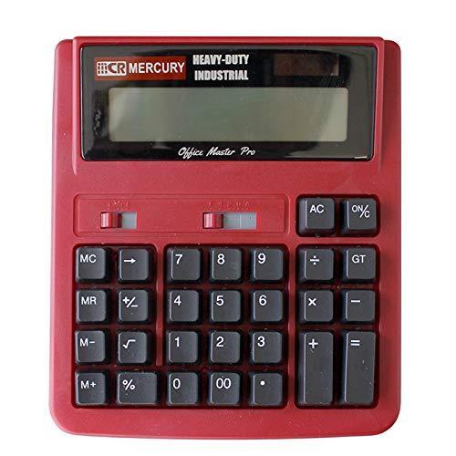 電卓 12桁 MEACURY ソーラーカリキュレーター (レッド) おしゃれ 大きい 文房具 事務用品 マーキュリー オールドアメリカン