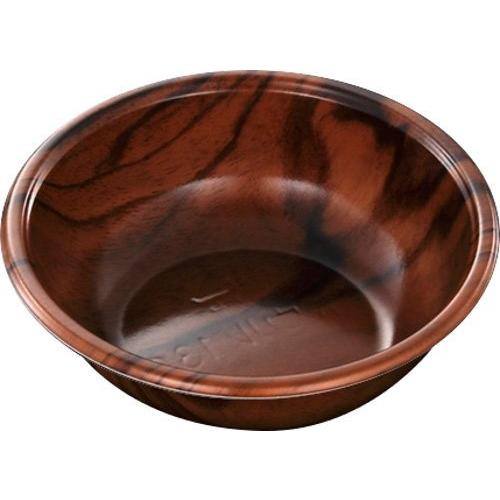 中央化学 日本製 使い捨て容器 CFボウル 130 木理DBR両 身 50枚入サイズ:約13×13×4cm