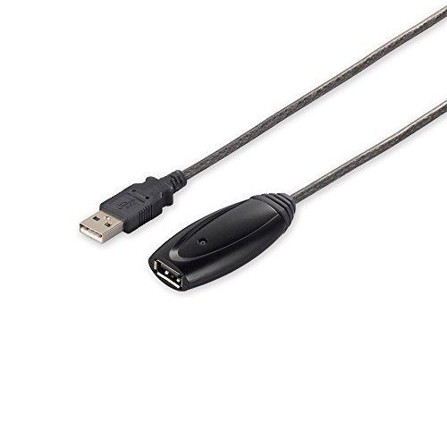BUFFALO USB2.0リピーターケーブル (A to A) 5.0m ブラックスケルトン BSUAAR250BS
