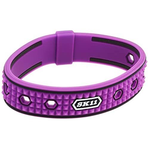 SK11 RAKUWAブレスレット S 内径17cm パープル×ブラック PU&BL