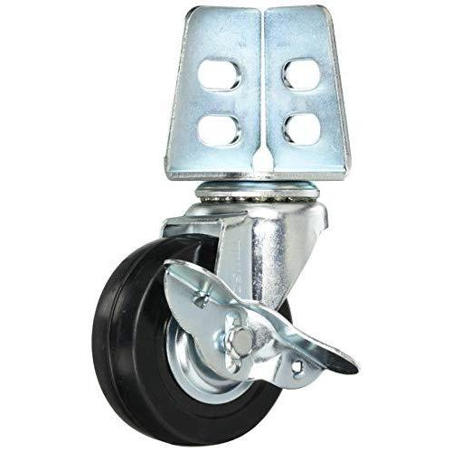 TRUSCO (トラスコ) アングル式ゴムキャスター 自在S付き Φ75 TYSA-75RS