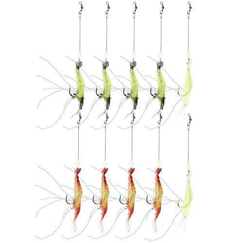 売れ筋がひクリスマスプレゼント 137gフック付き人工シミュレーション釣りルアー 釣り餌 エビ形釣りルアー さまざまな魚のための10個入りの海 新鮮な水 加工エサ 練り餌 Www We Job Com