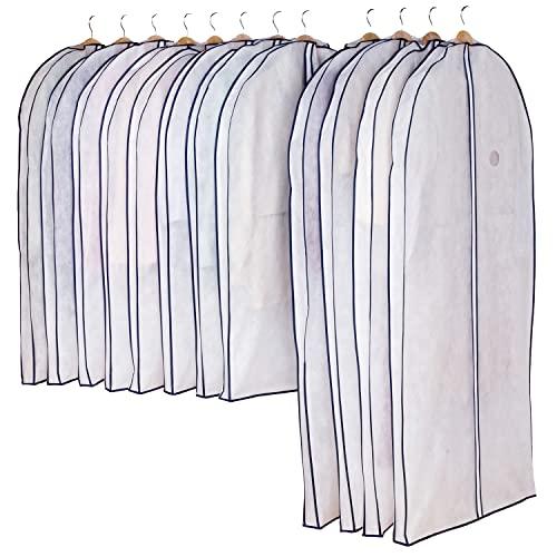 アストロ 衣類カバー マチ付きで厚手衣類対応 12枚組 (ショートサイズ8枚+ロングサイズ4枚) 吊り下げたまま使えるゆったりシワになりにくいマチ付き洋