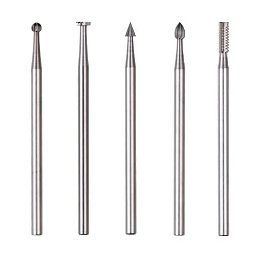 プロクソン (PROXXON) ハイスビット5種セット 【ディスク型3.1mm 棒三角砲弾丸型2.3mm 軸径2.35mm】 No.26710