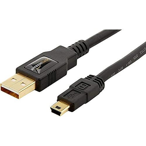 Amazonベーシック USB2.0ケーブル デスクトップパソコン対応 0.9m （タイプAオス - miniBオス） ブラック