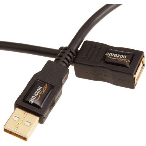 Amazonベーシック USB2.0延長ケーブル 3.0m (タイプAオス - タイプAメス) 10点セット