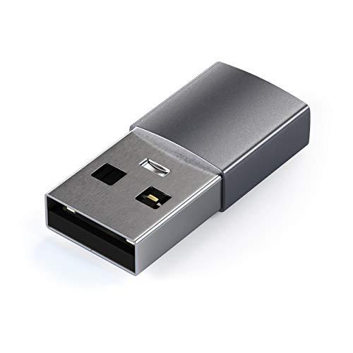 Satechi Type-A (オス) to Type-C (メス) 変換アダプタ (標準USB-Aポート付きのiMac， MacBook， PCなど｜0312｜02