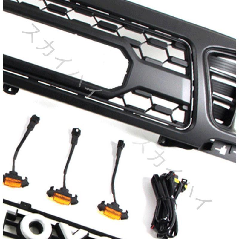 トヨタ タコマ TACOMA GRILLE 1995-1997 高品質 3連LED フロントグリル TOYOTAロゴ付き 外装 フロントグリル ガーニッシュ カスタム パーツ01 タコマ フロントグリル