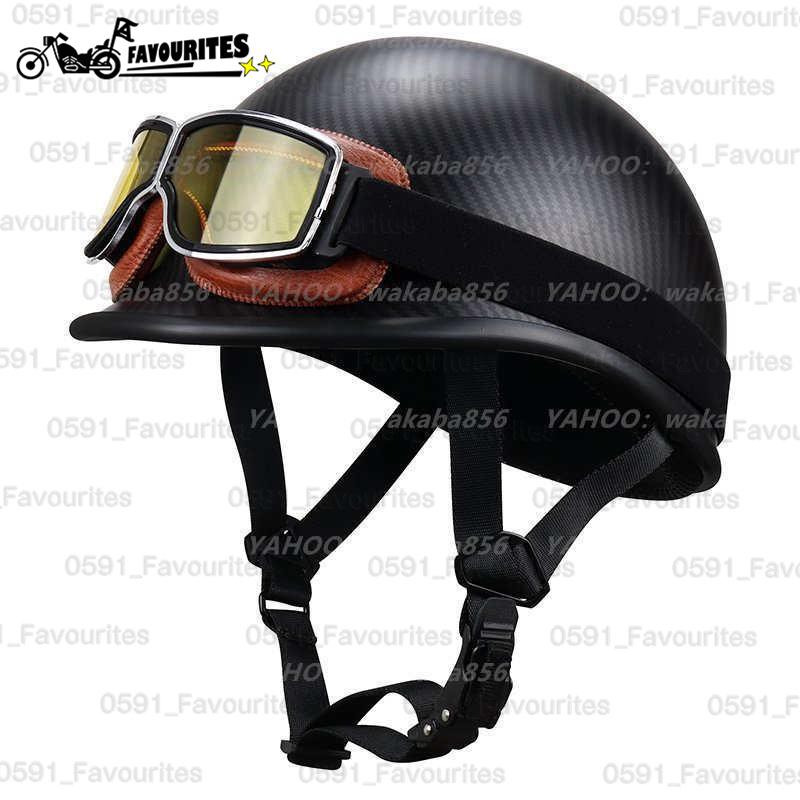 クラシックレトロハーレー バイク用ヘルメット ジョッキー 半キャップ