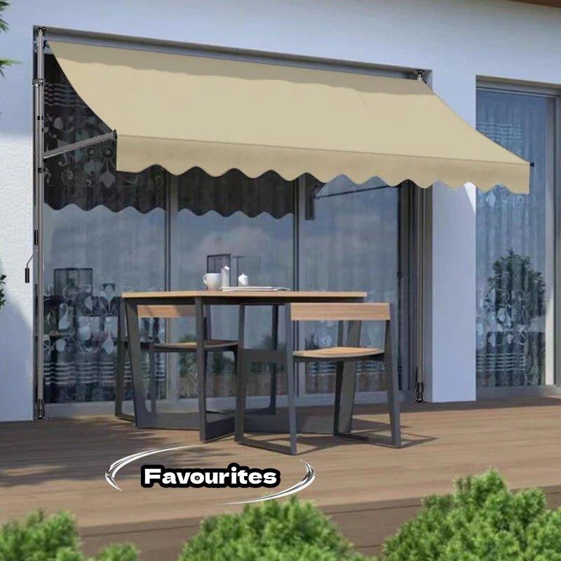 オーニング　日よけ　marché アスワン　グレードット オーニング オーニングテント 幅 150/200/250/300/350cm 伸縮タイプ 日