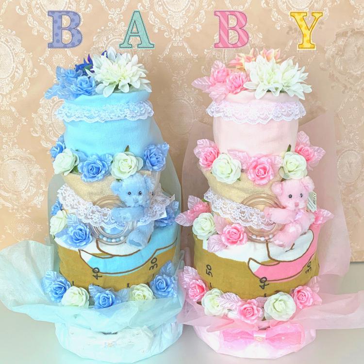 おむつケーキ 男の子 女の子 日本製 オムツケーキ パンパース ムーニー ガーゼ 豪華 高級 オーガニック おむつケーキ ZY1489803411(13000円)