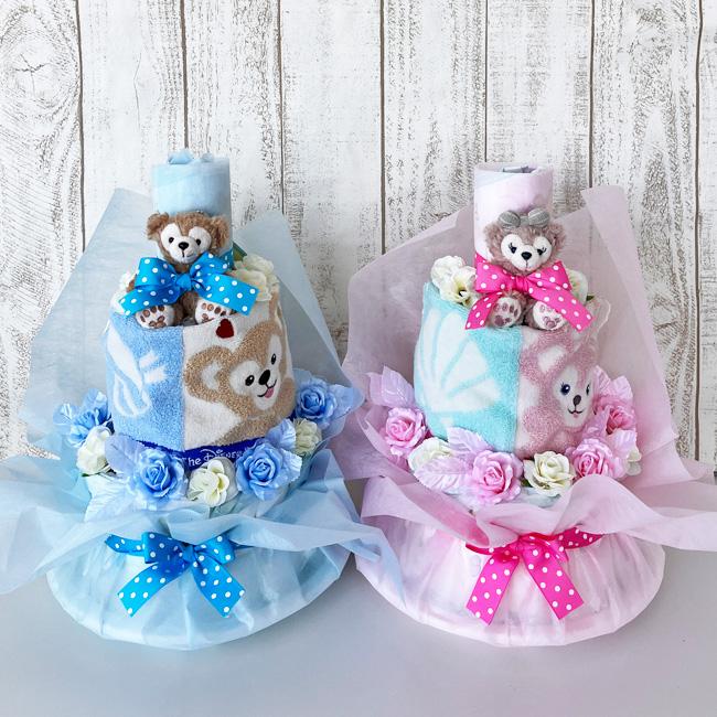 ダッフィー 完成品オムツケーキ Disney（ディズニー） おむつケーキ ダッフィー シェリーメイ 出産祝い