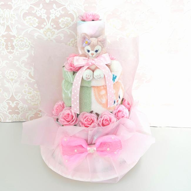 おむつケーキ リーナベル ディズニー リーナ・ベル オムツケーキ ピンク人気 女の子 パンパース かわいい 花 誕生日 クリスマス ひなまつり | Disney | 08