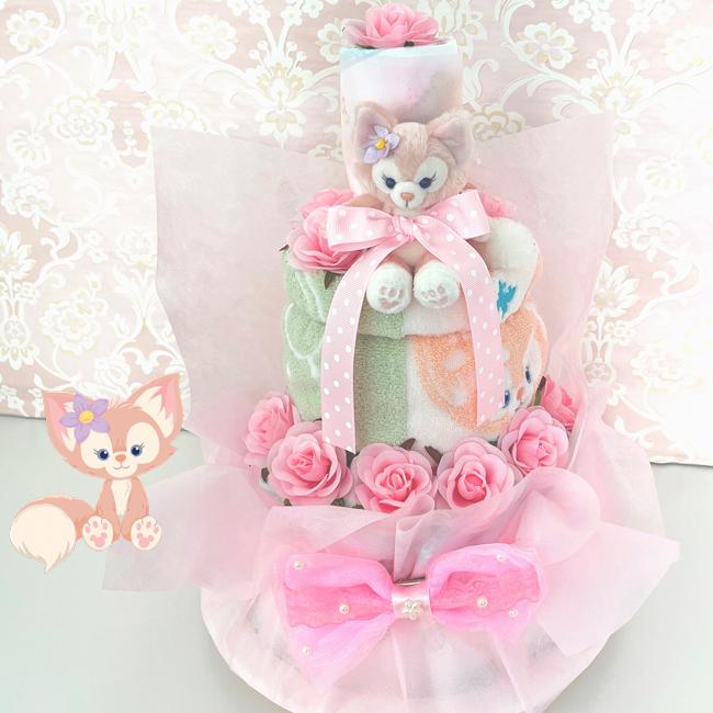 おむつケーキ リーナベル ディズニー リーナ・ベル オムツケーキ ピンク人気 女の子 パンパース かわいい 花 誕生日 クリスマス ひなまつり | Disney | 02