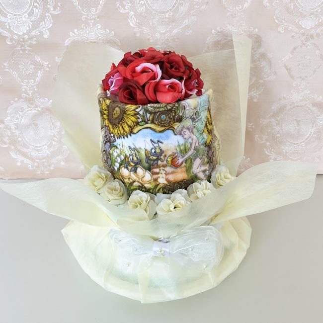 オムツケーキ　ティンカーベル　もらって嬉しいティンカーベル おむつケーキ ディズニー ピーターパン 出産祝い 花 男の子 女の子 | Disney | 12