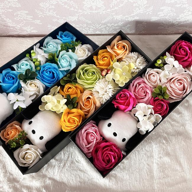 ポチャッコ 誕生日 結婚式 電報 大人 結婚祝い 花 サンリオ フラワーギフト プレゼント ギフト 枯れないお花 フラワーアレンジメント ソープフラワー | sanrio | 12