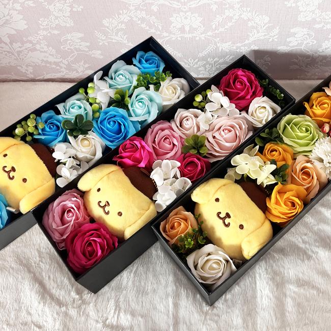ポムポムプリン 誕生日 結婚式 電報 大人 結婚祝い 花 サンリオ フラワーギフト プレゼント ギフト 枯れないお花 フラワーアレンジメント ソープフラワー | sanrio | 12