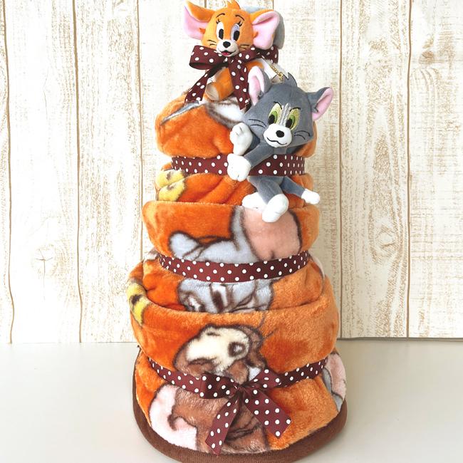 トムとジェリー おむつケーキ 出産祝い スペシャル トムとジェリーのブランケットやぬいぐるみキーホルダー グッズ プレミアムなオムツケーキ クリスマス ギフト |  | 01