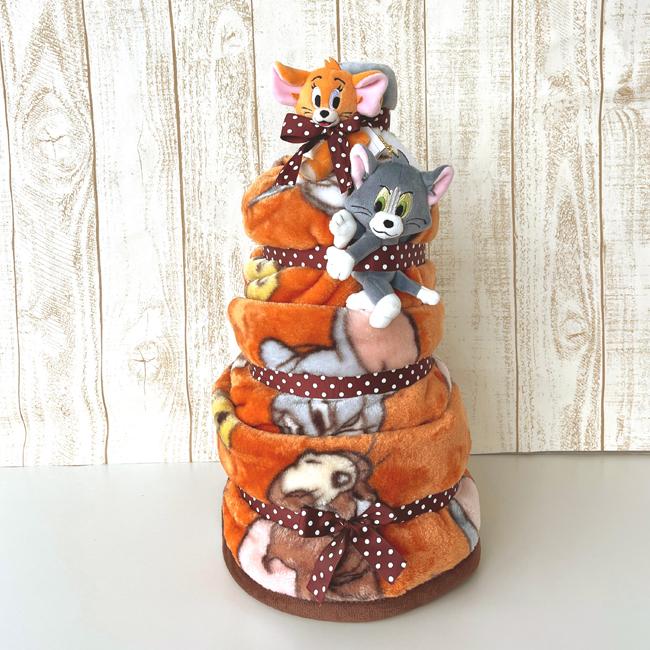 トムとジェリー おむつケーキ 出産祝い スペシャル トムとジェリーのブランケットやぬいぐるみキーホルダー グッズ プレミアムなオムツケーキ クリスマス ギフト |  | 10