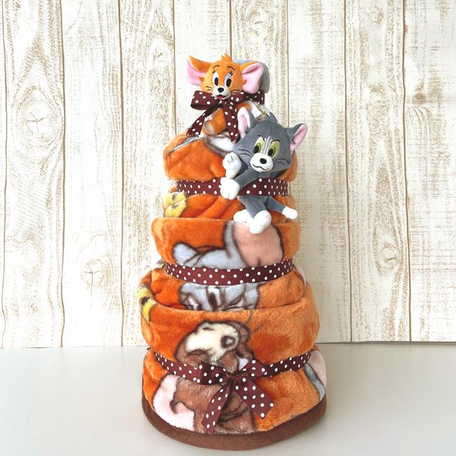 トムとジェリー おむつケーキ 出産祝い スペシャル トムとジェリーのブランケットやぬいぐるみキーホルダー グッズ プレミアムなオムツケーキ クリスマス ギフト |  | 12