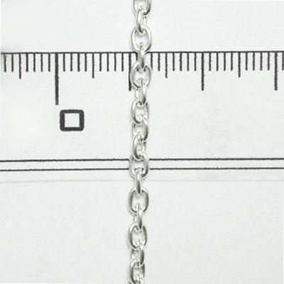 あずきチェーン シルバーチェーン 太さ約2.8mm 長さ45cm 50cm 55cm 60cm 細ネックレス 小豆 あずき｜06xy｜02