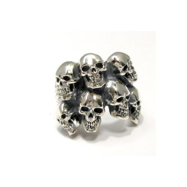 クレイジーピッグ Crazy Pig Designs リング カタコンベ スカル cpd1044 17号 シルバーアクセサリー メンズの画像