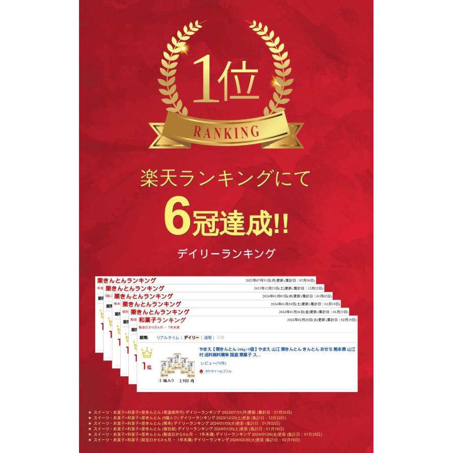 やまえ【栗きんとん 100g×5個】やまえ 山江 栗きんとん きんとん おせち 熊本県 山江村 　簡単 国産 栗菓子｜0831helpful｜02