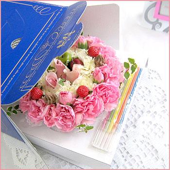 花 バースデー ギフト 誕生日プレゼント 可愛いフラワーケーキ フラワーベリーケーキ キャンドルセット ケーキボックス入り Fc 007 フラワーハウスやまもと 通販 Yahoo ショッピング