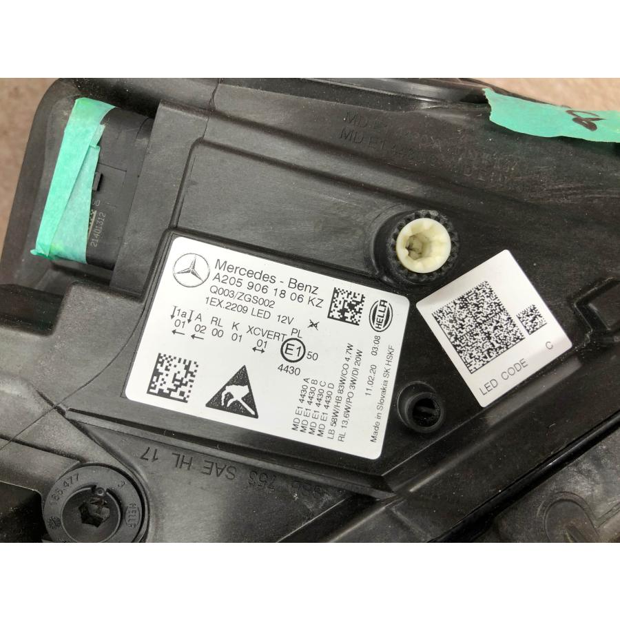 美品 磨き済み ベンツ純正 Cクラス W205/S205 後期 右 LED ヘッド
