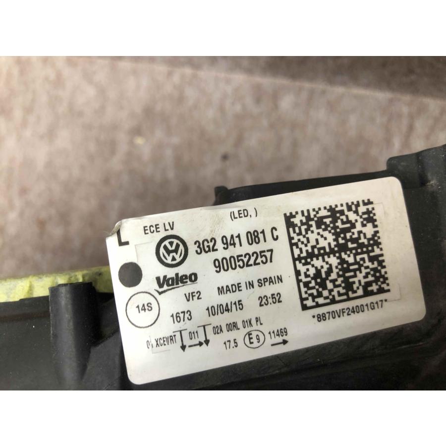 フォルクスワ－ゲンパサートB8 3C左 ヘッドライト 3G2 941 081 C 磨き済み VWフォルクスワーゲン パサートB8 純正 左ヘッドライト