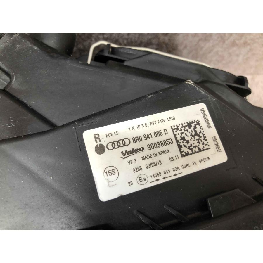 磨き済み アウディ Q5 8R 後期 右 ヘッドライト LED 8R0 941 006 D 