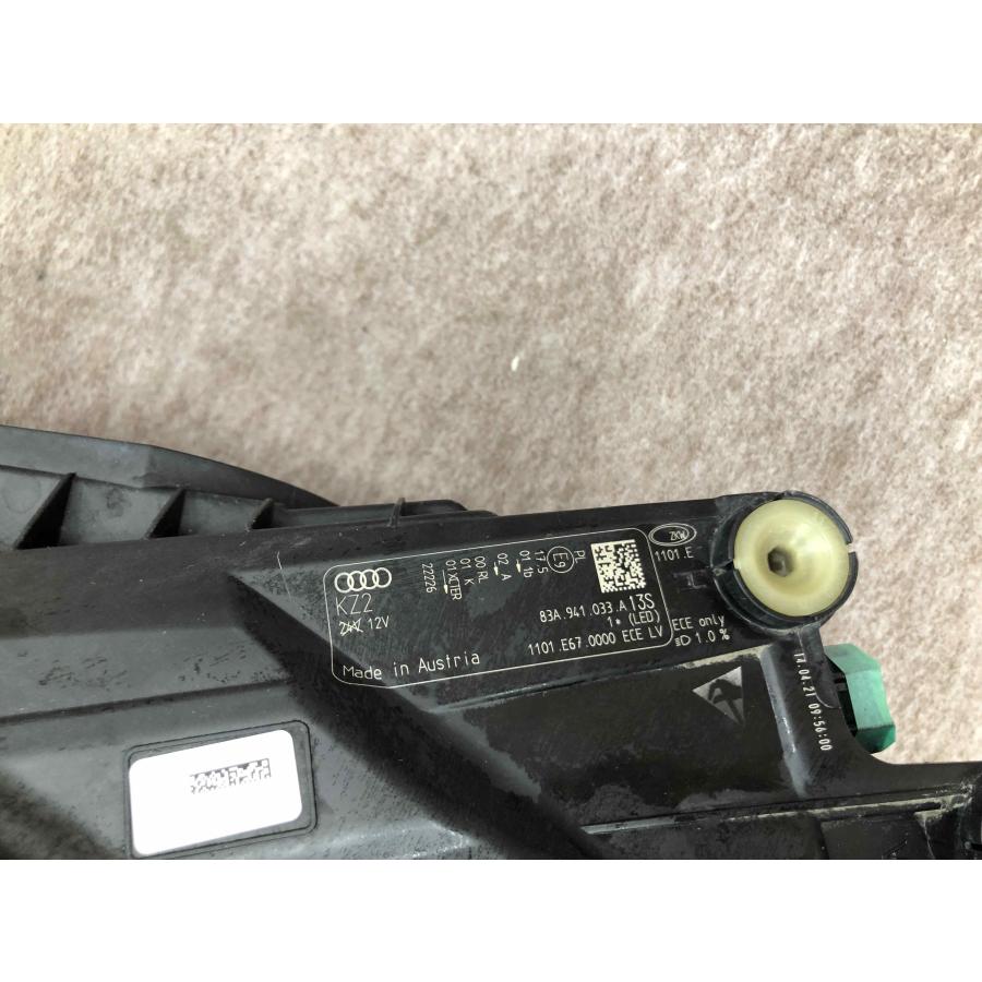 美品 磨き済み アウディ Q3 左 ヘッドライト LED 純正 83A941033A 83A