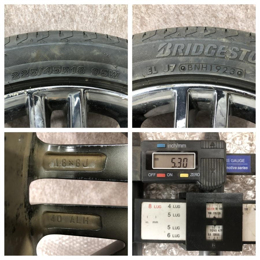 クラウン 210系 純正 タイヤ ホイール 18インチ 8J 40 5H 114.3 225