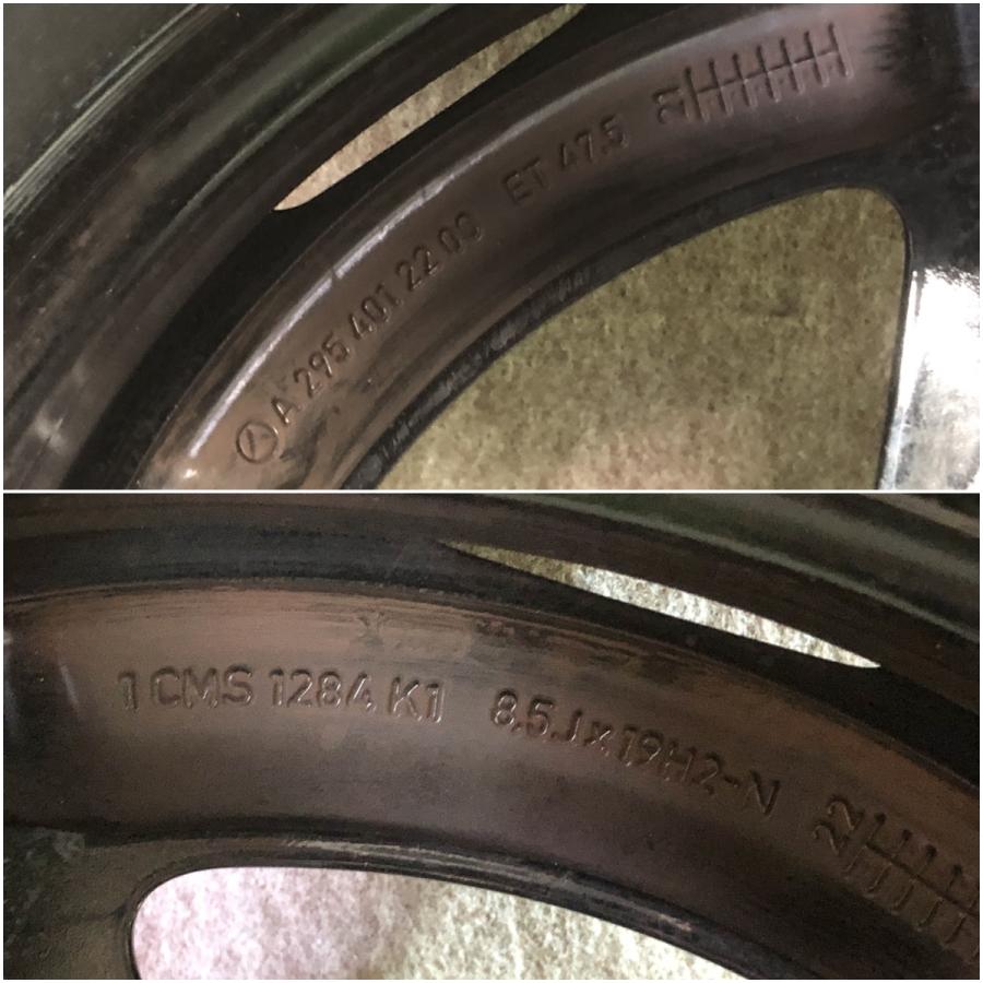 ベンツ EQE V295 AMG ホイール 1本 A2954012200 19インチ 8.5J ET47.5