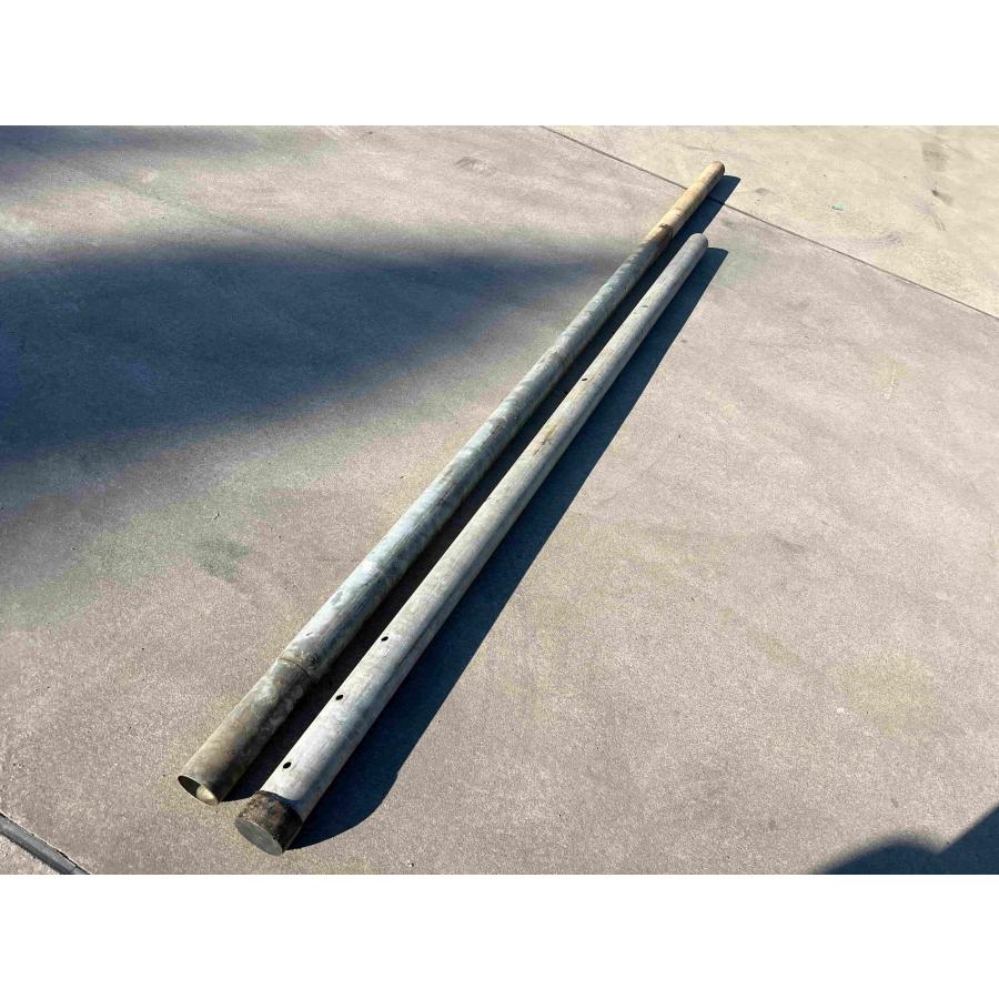 引取限定 引き込み電柱 電工 仮設ポール 全長約6300mm（二本接続した