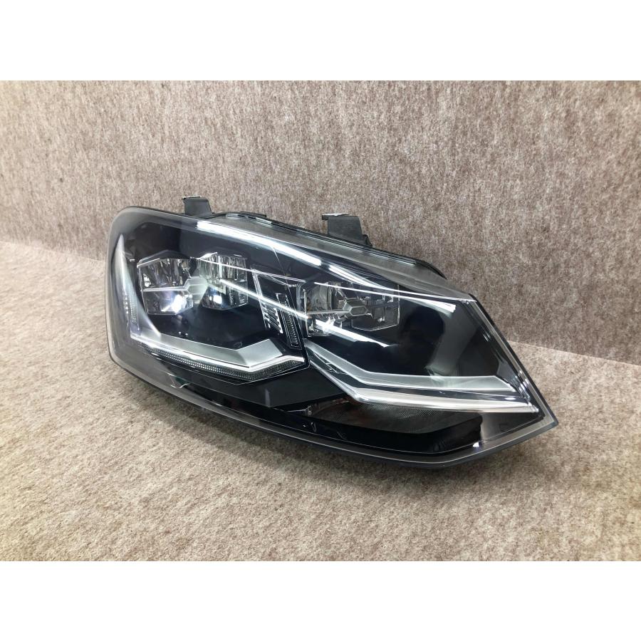 レンズ美品 磨き済み VW ポロ POLO 6RCBZ 6R 後期 LED ヘッドライト 右
