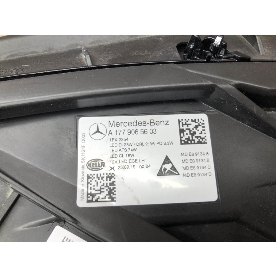 磨き済み Aクラス W177 前期 LED ベンツ 純正 右 ヘッドライト