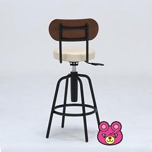 バースツール 背付 HK-61201 ブラウン ／インテリア：不二貿易a15188