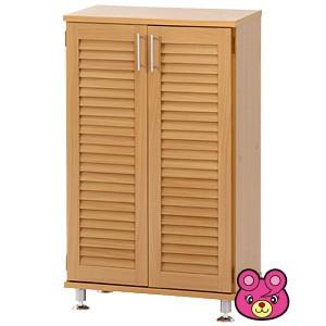 ルーバーシューズボックス ナチュラル [CD:96563]未開封品 ルーバーシューズボックス ナチュラル ／インテリア：不二貿易96563