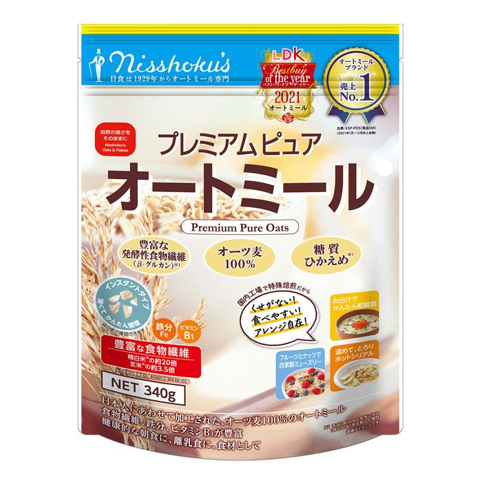 プレミアムピュア　オートミール　340g×24袋　ダイエット食品 日本食品製造 24個／ 日本食品製造合資会社 日食 プレミアムピュア