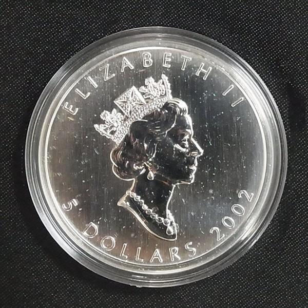 カナダ 5ドル カラー銀貨 メープルリーフ銀貨 1オンス 2002年 カナダ王立造幣局 :smd017:コインの窓口 Yahoo!店 - 通販