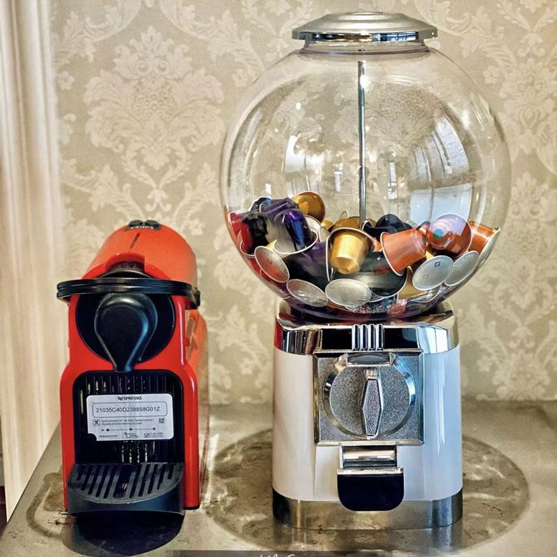 コーヒーカプセル収納 ガチャガチャマシーン コーヒーポッド収納