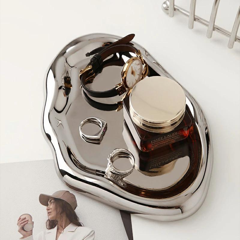 トレイ アクセサリートレイ カギ置き おしゃれ トレー 陶器