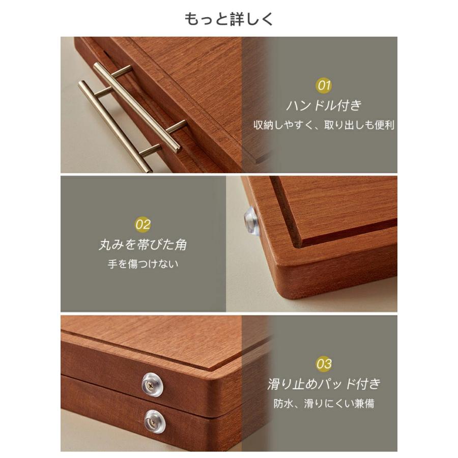 紫檀木製まな板 ローズウッド 天然抗菌 無垢材 両面 家庭用 刃先に