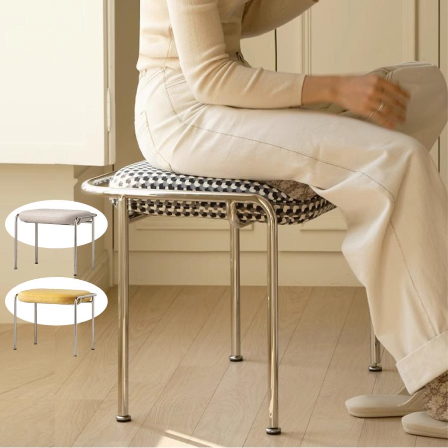 スツール ステンレス 椅子 高さ44cmイス スタイリッシュ 積み重ね 北欧