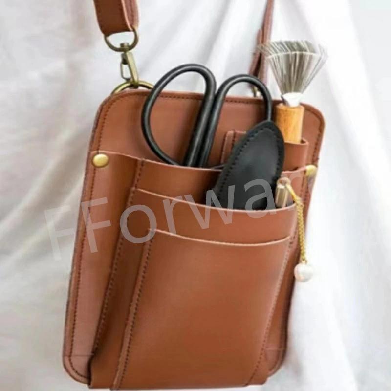 オレンジレザー腰袋 8ポケット付き(フローリストバッグ) オレンジレザー腰袋 8ポケット付き(フローリストバッグ) 園芸用品